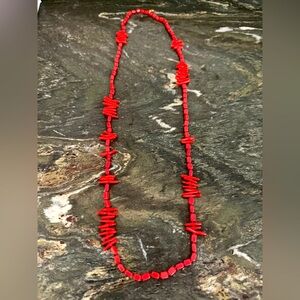 JCrew Red/Orange Coral Beaded Necklace